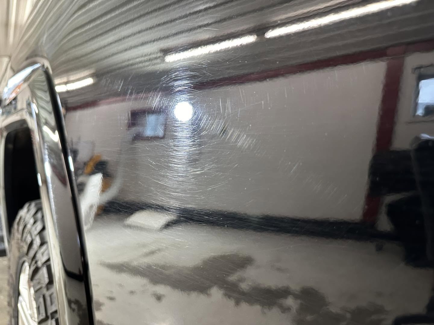 Swirl marks under inspection light